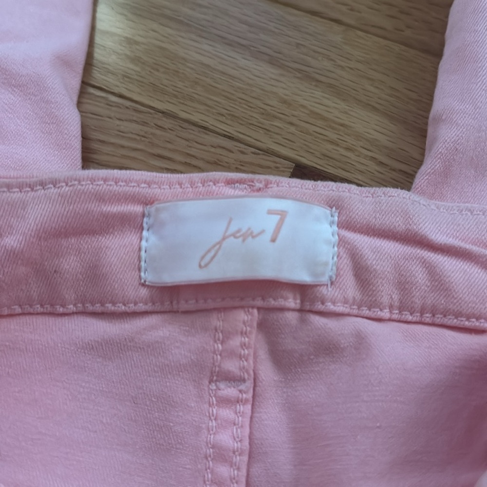 Jen7 7 4 All Mankind Pink Wide Leg Crop Pant Jeans - Picture 4 of 11